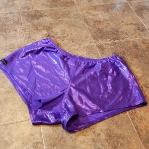 Derby Skinz purple shiny shorts